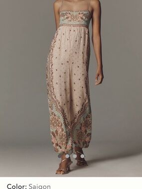 Farm Rio Boho Strapless Jumpsuit in Saigon Print